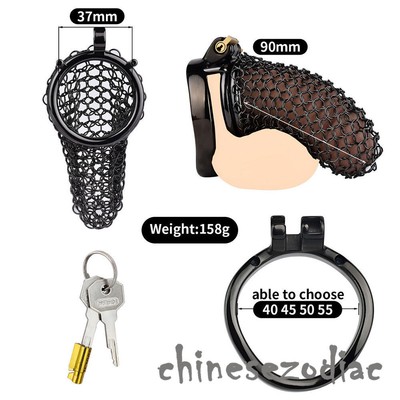 Stainless Steel Male Chastity Device Hauberk Cage 5 Sizes Men Metal Locking Belt