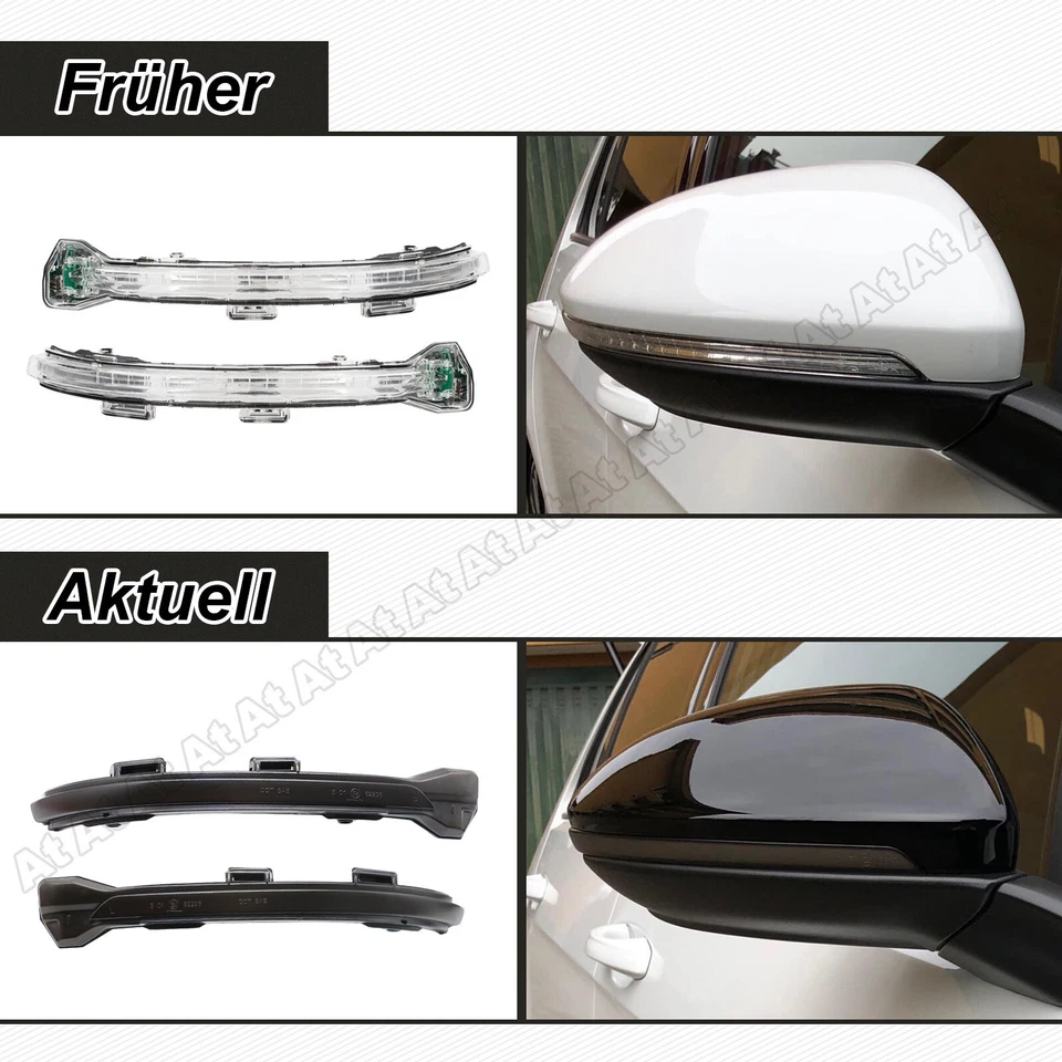 Per VW Golf Sportsvan MK7 VII Variant Touran 5T1 LED indicatori di direzione specchio 2 pezzi - Immagine 3 di 4