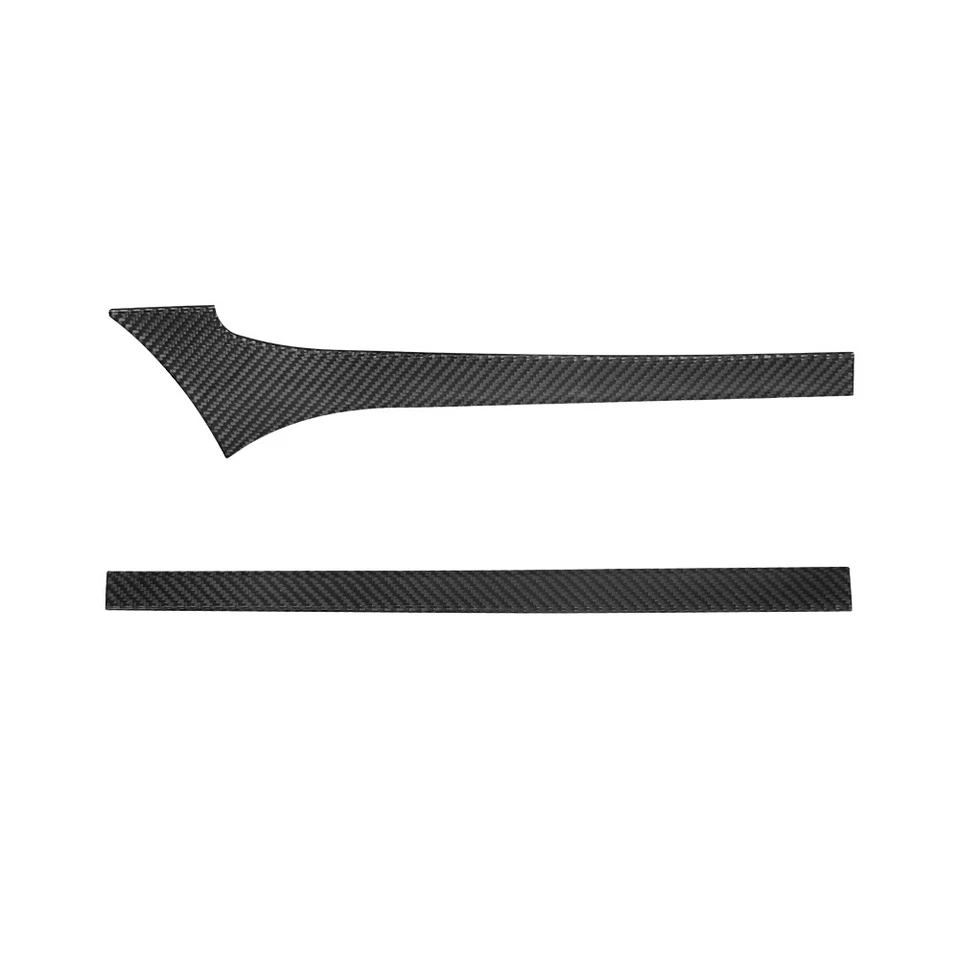 Cubierta de tablero de instrumentos de consola interior de fibra de carbono 2 piezas para Toyota Hilux Foto 2 de 4