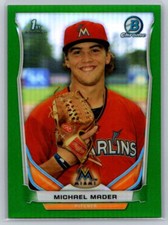 2014  Bowman Chrome #CDP102 Michael Mader Green Refractor 008/150 MARLINS
