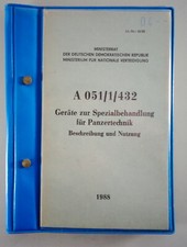 NVA DV Dienstvorschrift Ger&auml;te zur Spezialbehandlung f&uuml;r Panzertechnik von 1988
