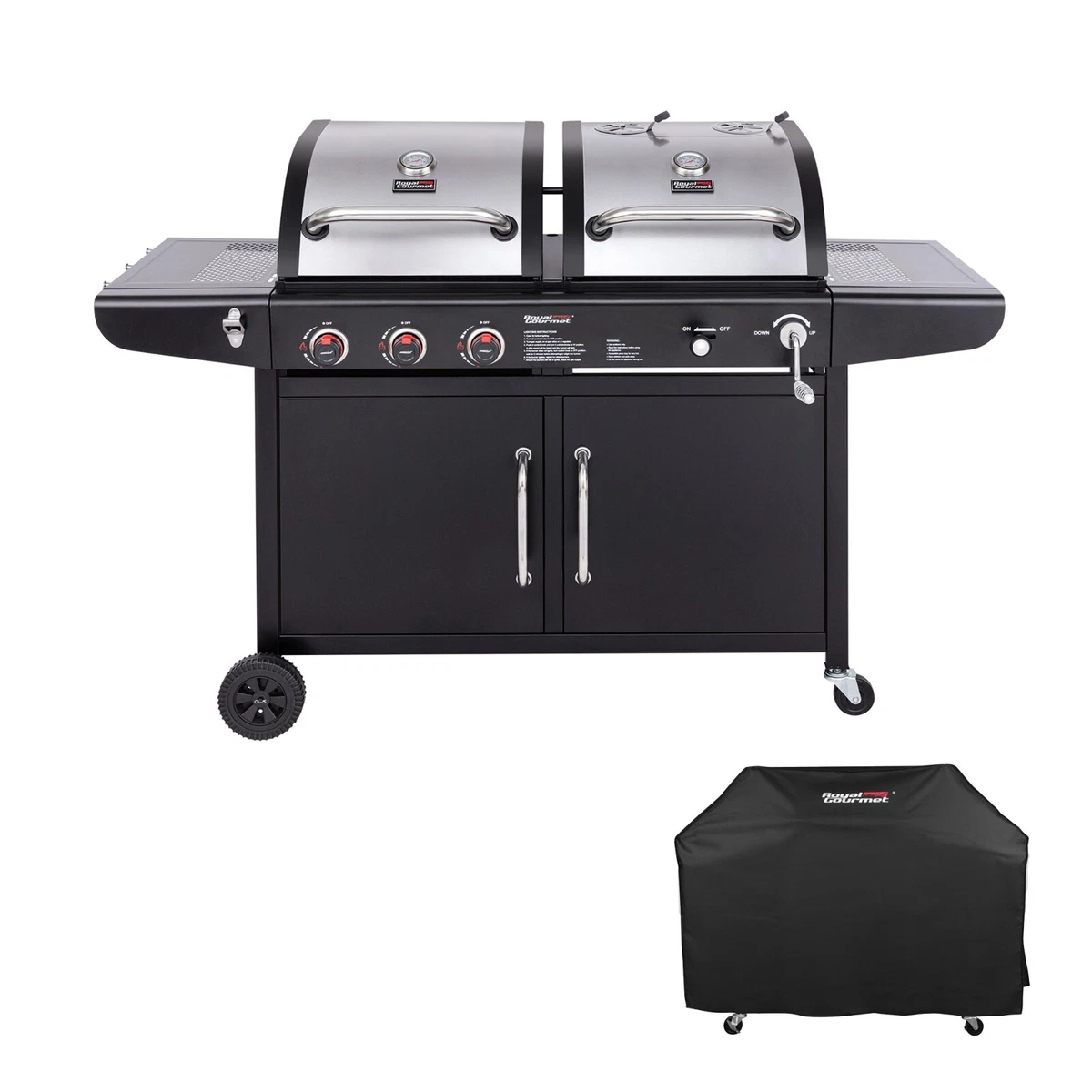 Gas charcoal combo clearance grill