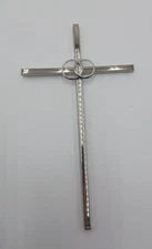 Religious Wedding Band Cross Wall hanging Decor. No markings on item. Lightwt