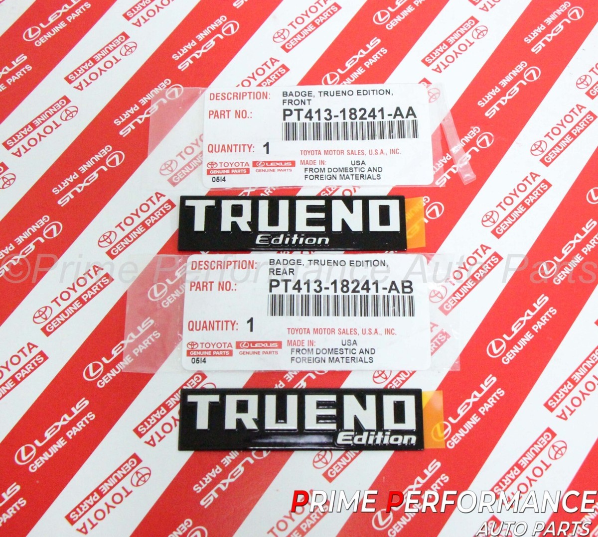 Toyota 2022-2025 GR86 TRUENO Edition Front & Rear TRUENO Edition