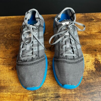 Adidas Men Element Refine Tricot Blue Grey Running Trainers Shoes Size 12 