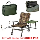 F5R ST/P CARP Armchair Folding Steel FISHING CHAIR Reed Pattern Bag CUZO PK2 opt