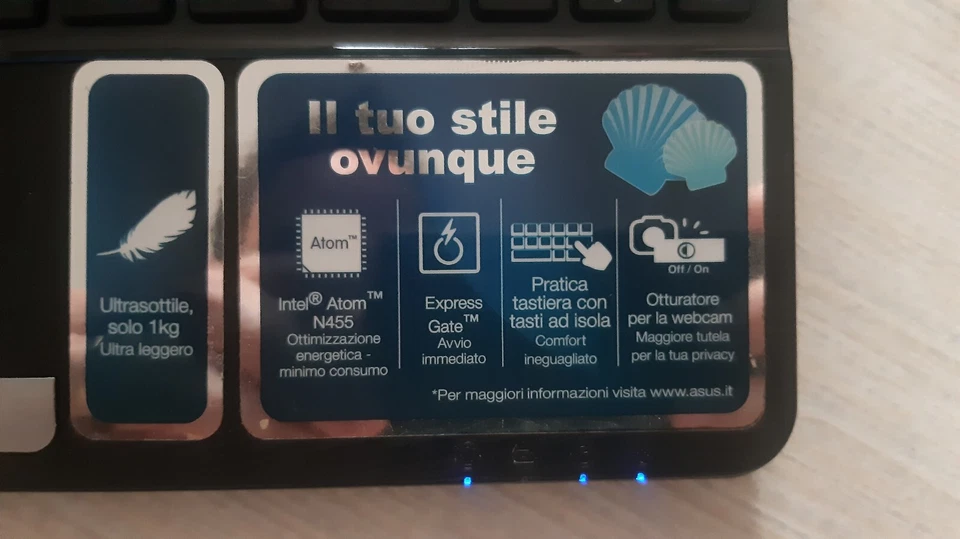 💻 ASUS Eec PC Seashell Series Netbook - Immagine 3 di 4