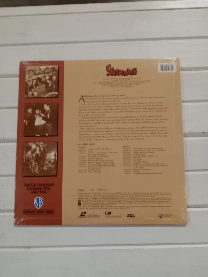 Stagecoach Laserdisc John Wayne Claire Trevor Andy Devine Extended Sealed  - Image 2 of 2