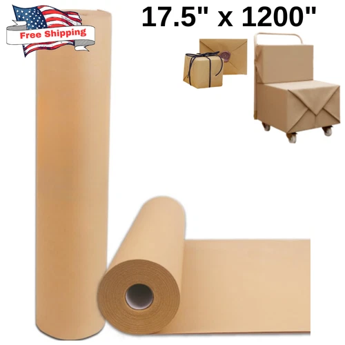 17.5" x 1200'' Brown Kraft Paper 50 lb Basis Weight Roll Packaging Shipping NEW* - Picture 1 of 8
