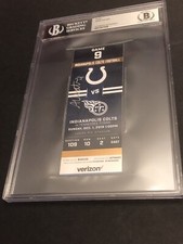 Beckett Adam Vinatieri Signed Full Ticket Last Game FG 599 PTS 2,673 1/11/19
