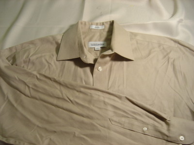 Herren Joseph & Feiss Beige Langärmeliges Kleid Hemd Größe 15 1/2 34/35