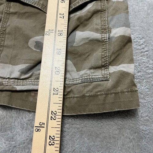 Old Navy Utility Jacket Womens Medium Green Camouflage Long Sleeve Zip Y2K - Picture 10 of 14