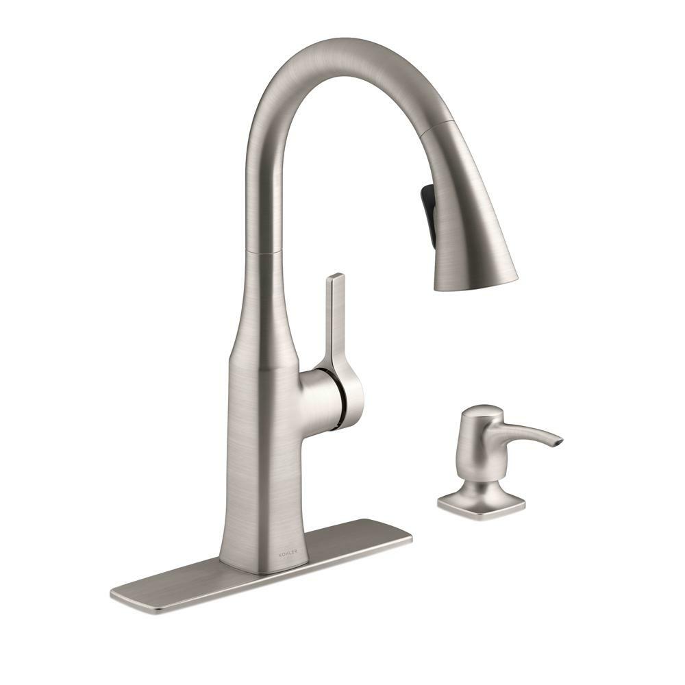 Kohler Rubicon R20147-SD-VS Single-Handle Pull-Down Sprayer Kitchen Faucet in Vi