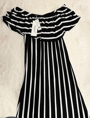 cross front maxi dress Soul Journey Striped Cross-Front Halter Maxi Dress Natural / S