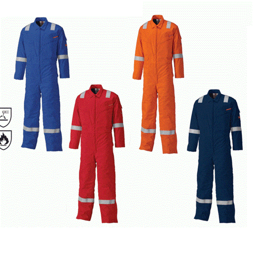 Dickies Pyrovatex Coverall Flame Retardant Overall Boiler Suit Reflective Tape - Picture 2 of 11