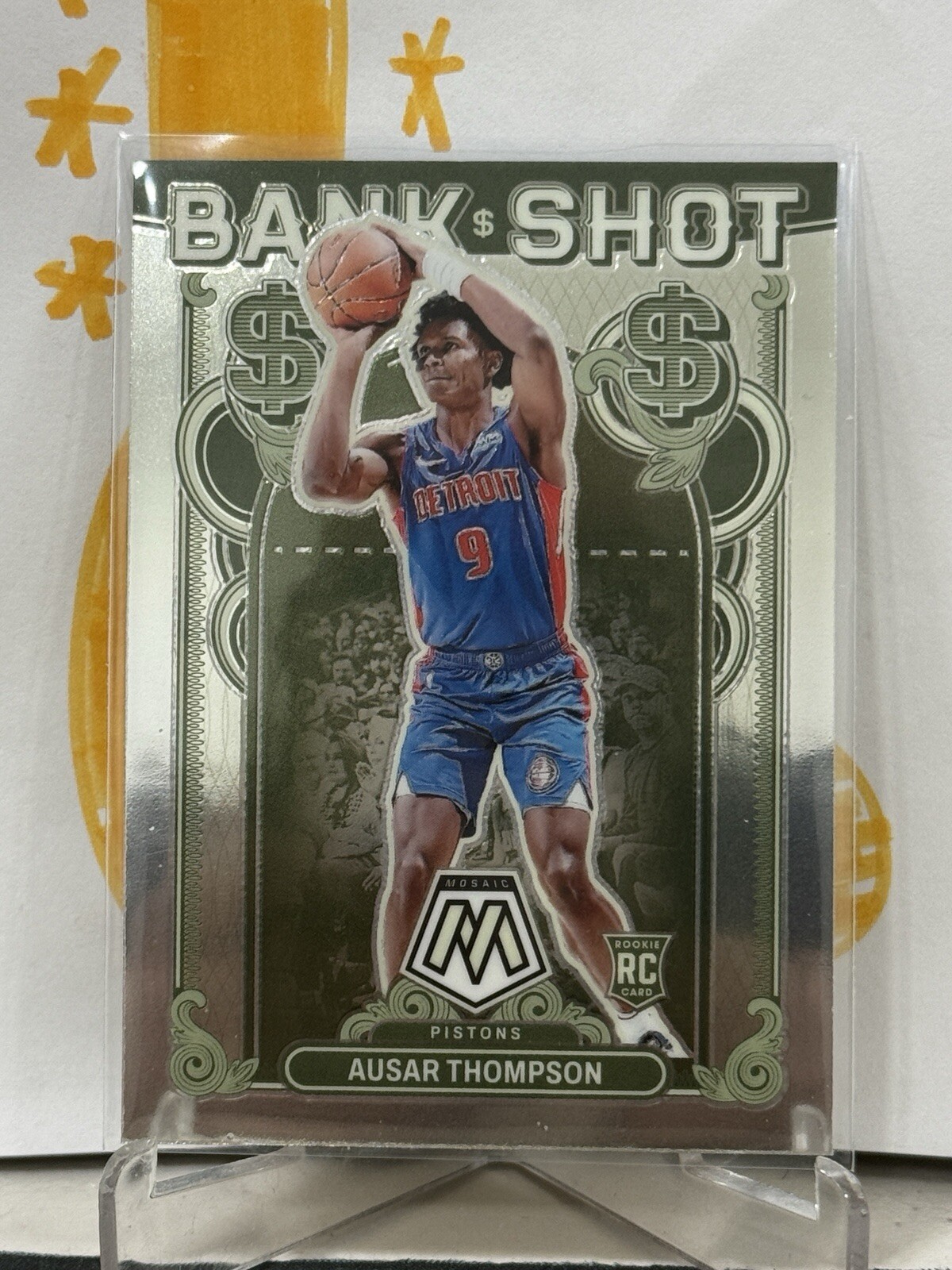 AUSAR THOMPSON RC 2023-24 Panini Mosaic Bank Shot #7 ROOKIE Pistons