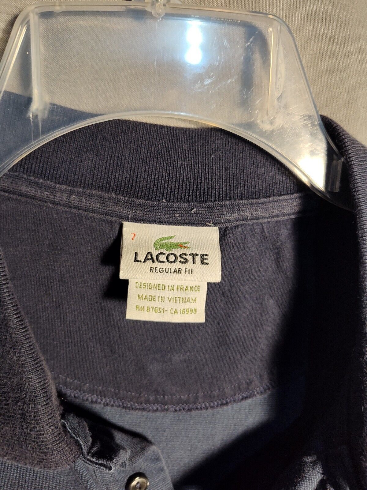 IZOD Lacoste Polo Shirt Vintage Men's 7 Two Tone … - image 3