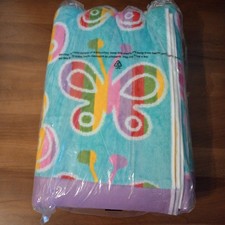 Kids Beach Towel 30x60 in   100 Cotton   Soft  Absorbent Butterfly Design A02