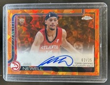 2025-26 Topps Chrome Sapphire Asa Newell Rookie Auto RC Orange Refractor #/25
