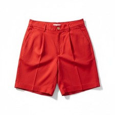 Norton McNaughton Vintage Red High Waisted Pleated Shorts, Women's Size 10