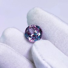10 Ct Natural AA CERTIFIED Alexandrite Color Change Round Cut Loose Gemstone