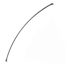 42-72 In. Stainless Steel Rust Proof Adjustable Curved Shower Curtain Rod in Bla