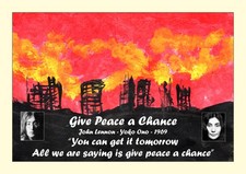 A4 Art Print: "Give Peace a Chance" - John Lennon & Yoko Ono