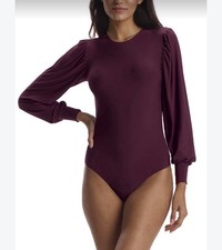 Commando Puff Sleeve Burgundy Bodysuit Size XS