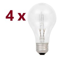 4-PK 60A/CL CLEAR 60W Non-LED LIGHT BULB LAMP Westinghouse NEW 221416