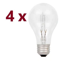 4-PK 60A/CL CLEAR 60W Non-LED LIGHT BULB LAMP Westinghouse NEW 221416