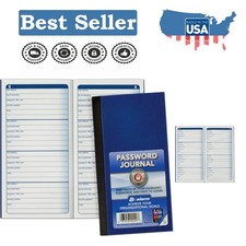 Elegant Blue Password Journal - Compact Design, 48 Pages for Organized Security