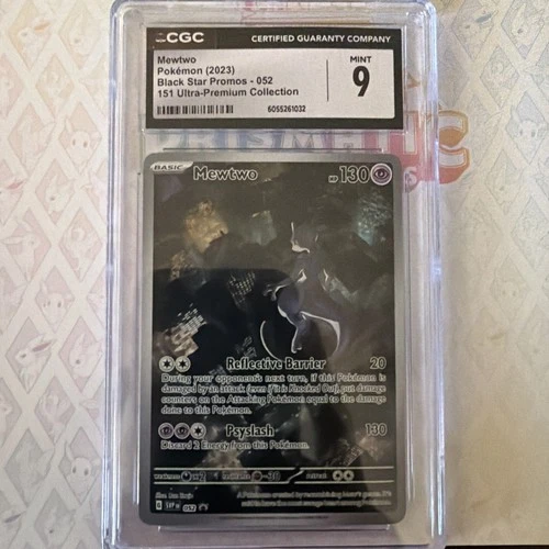 Graded POKEMON MEWTWO BLACK STAR PROMO 052 - CGC 9