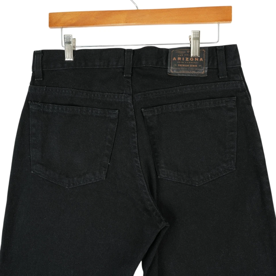 Vintage Arizona Premium Jeans Mens 32x32 Black Relaxed Fit 100% Cotton Y2K  - Image 4 of 4