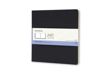 Art Sketch Album, Soft Cover, Square (7.5" x 7.5") Plain/Blank, Black, 88 Pages