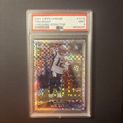 2009 Topps Chrome Tom Brady XFractor #TC70 PSA 9