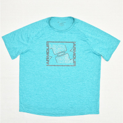 Under Armour Men's T Shirt Short Sleeve Crew Polyester Blue Size 2XL Tech Tee
