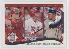 2014 Topps League Leaders Paul Goldschmidt Jay Bruce Freddie Freeman #143 fm0