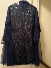 Pakistani Indian Wedding Party Wear Fancy Net Lehnga Dress