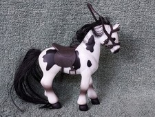 Kid Kore 1990s Black and White Pinto Pony With Saddle  Bridle