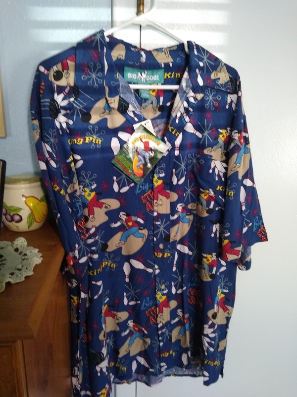 Big Dogs Bowling Shirt 1XL Kingpin Strikes Again New withTags Discontinued Style