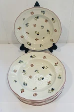 Villeroy & Boch Petite Fleur 9”  Rimmed Cereal Soup Bowls Set of 8
