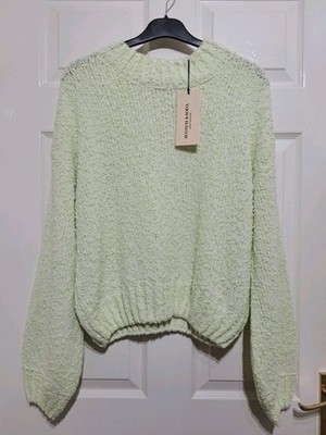 Scotch & Soda Boucle Pullover Damen Gr. XL Relaxed Fit Rundhals Wollmischung 