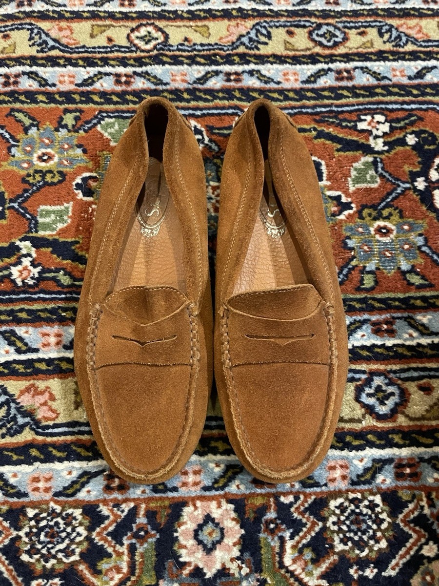 Tod’s Gommino Suede driving loafers 38 eu womens 7.5 tan leather penny