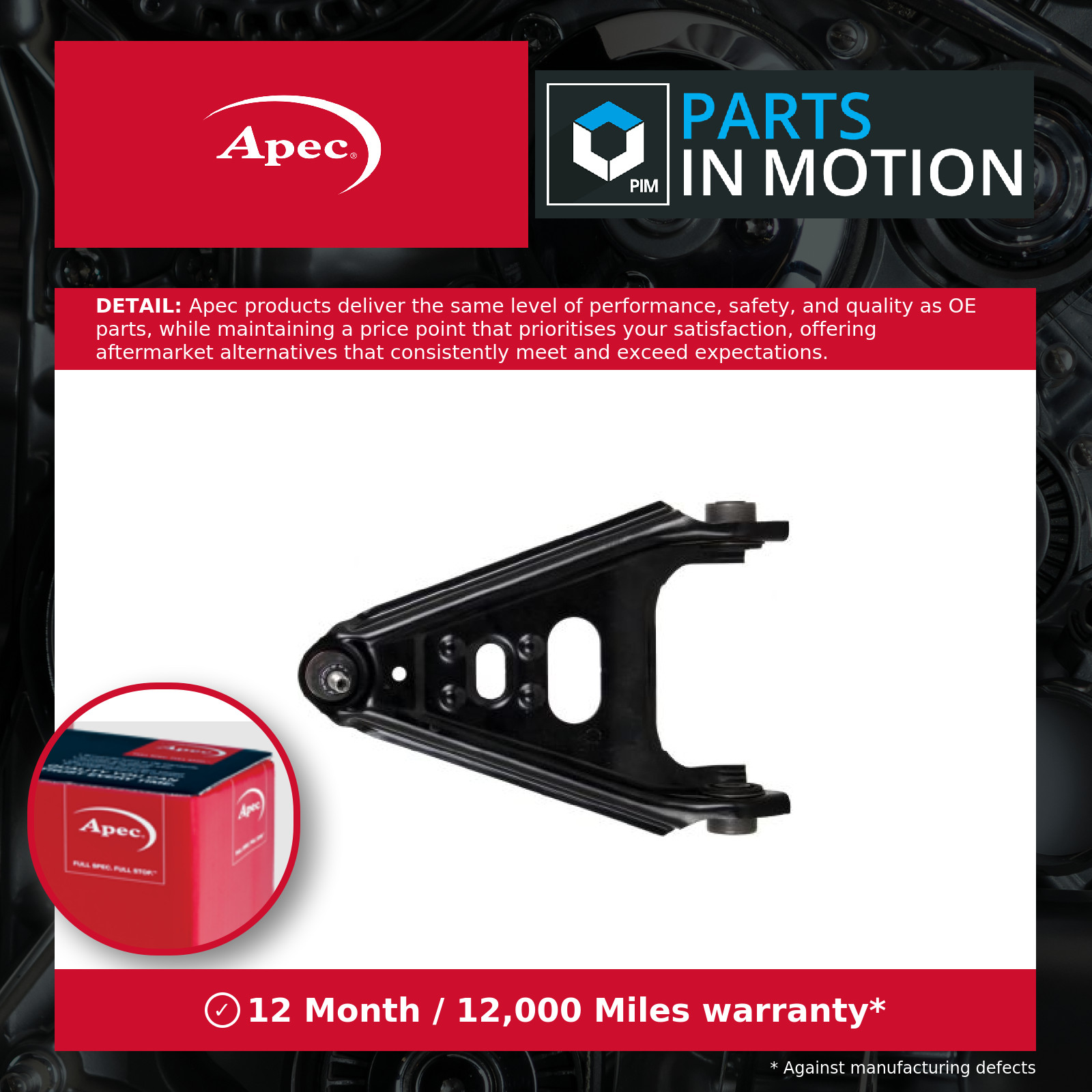 Apec Wheel Suspension Control Arm/Trailing Arm Front AST2178 Fits Smart Fortwo - Image 4