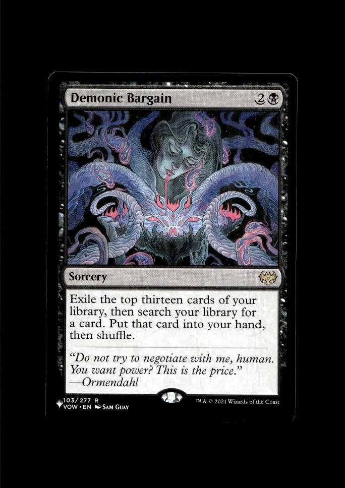 Prerelease Cards #103 Demonic Bargain
