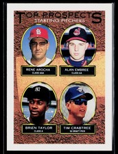 1993 Topps Micro #742 Rene Arocha / Alan Embree / Brien Taylor / Tim Crabtree TP