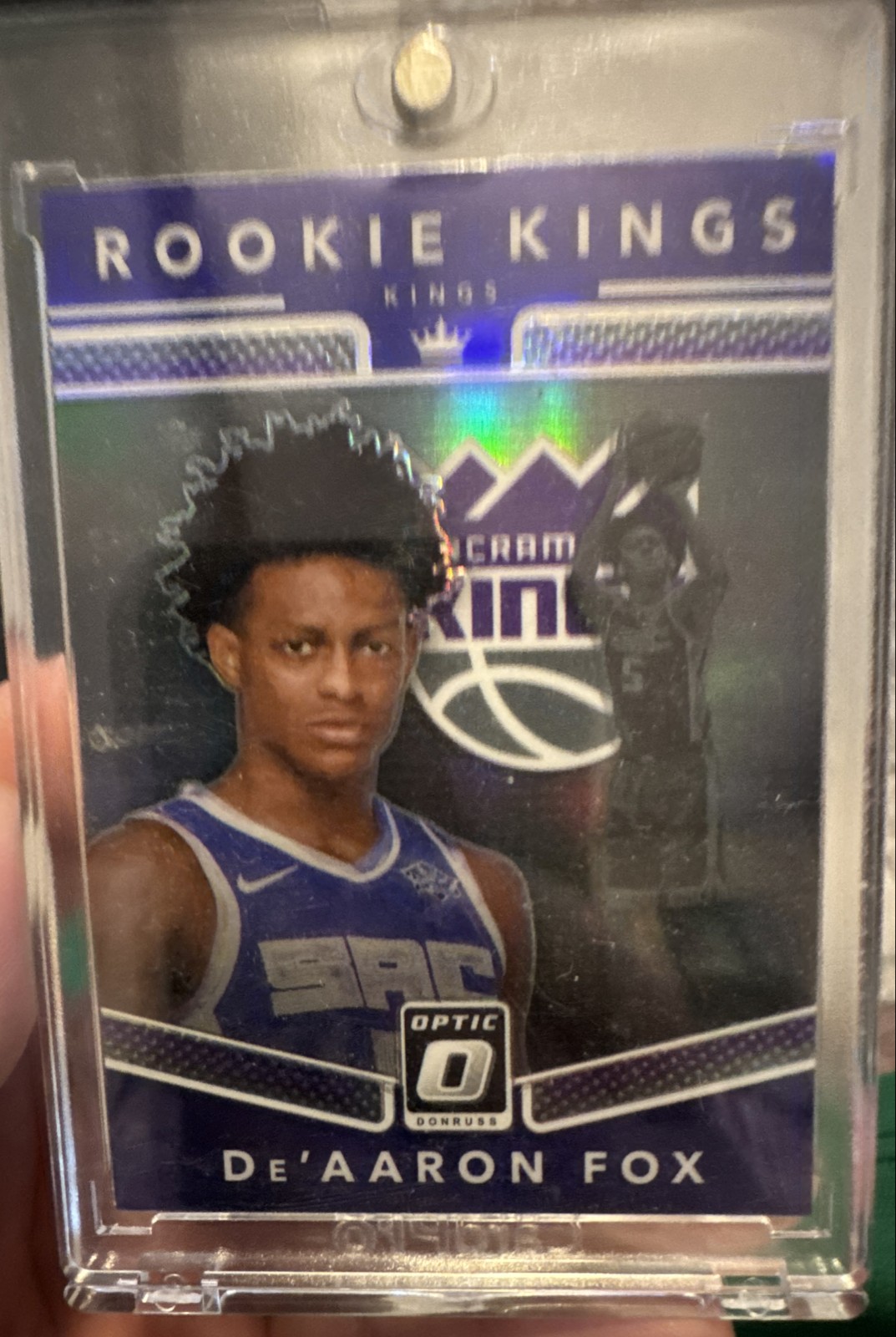2017-18 Panini Donruss Optic - Rookie Kings De'Aaron Fox #5 Purple Prizm (RC)