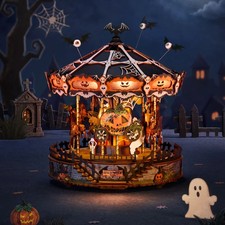 Rolife Wooden 3D Puzzle Phantom Waltz DIY Music Box Building Toy Halloween Gift