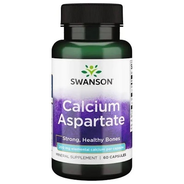 Swanson, Calcium Aspartate 200Mg Knochen Gelenken 60 Kapseln Super Preis-image