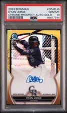 2023 Bowman 1st Chrome Prospect Autographs Dyan Jorge GOLD /50